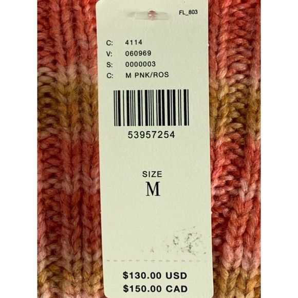 t. la Anthro Drea Raglan Stripe Space Dye Sweater Top Pullover Medium 6345 NWT - Picture 8 of 15